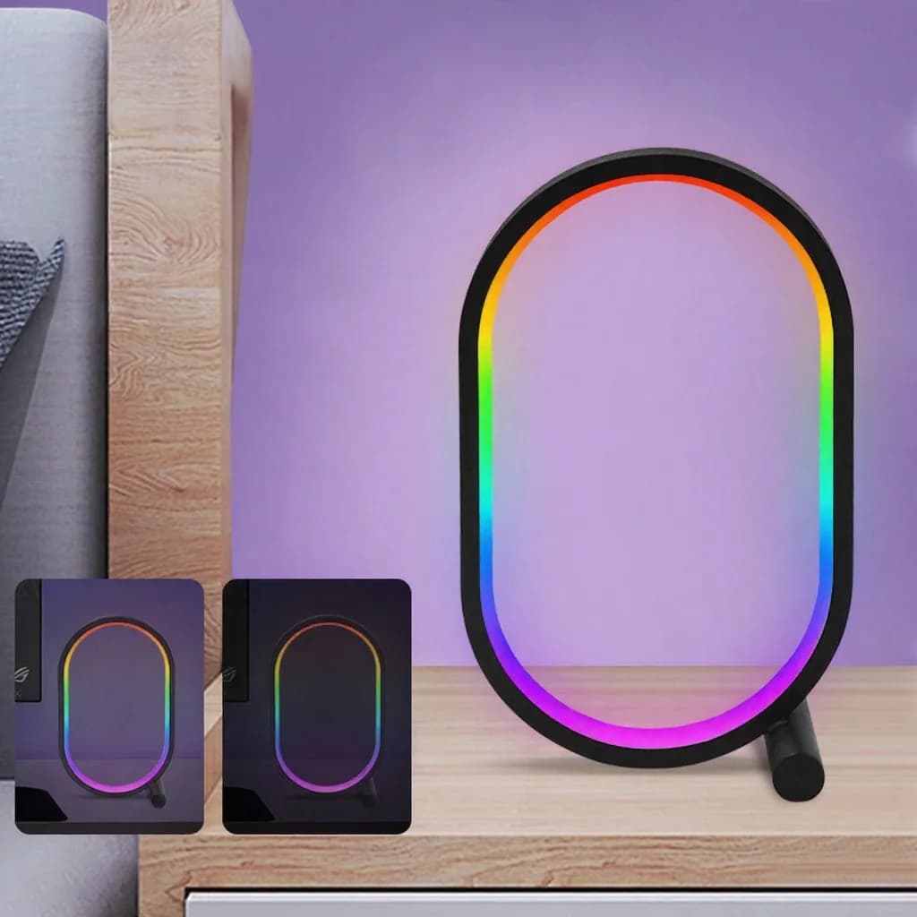 Lámpara de escritorio RGB con sincronización musical, control por app y luces reactivas al sonido