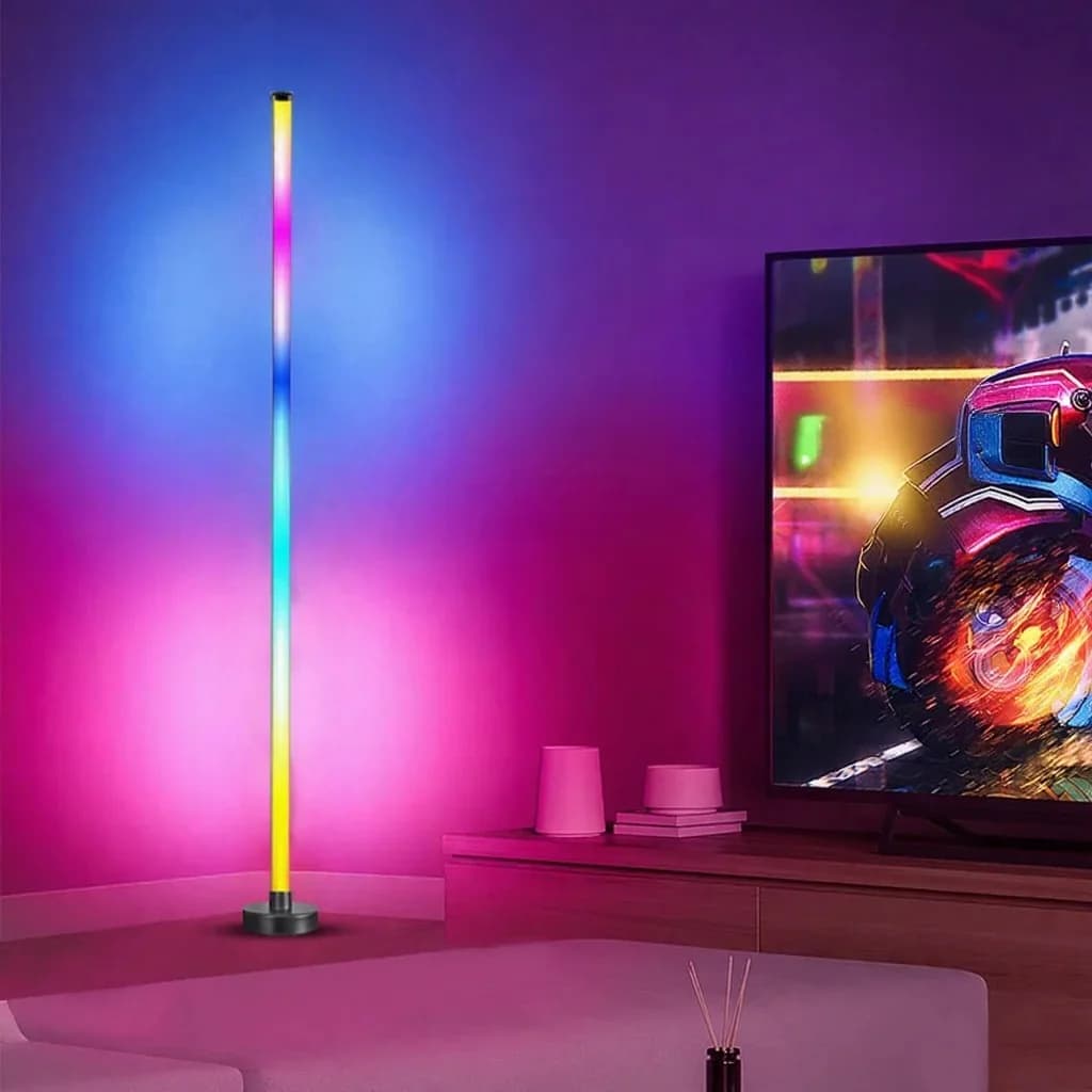Lámpara de pie RGB con cambio de color, sincronización musical y app