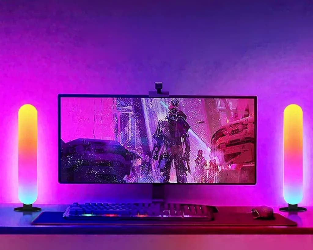 Luz ambiental LED RGB con sincronización musical Bluetooth y control por app