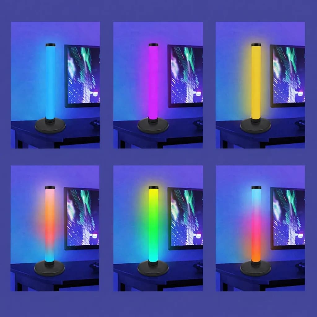 Luz ambiental RGB reactiva al sonido para setup de gaming de escritorio