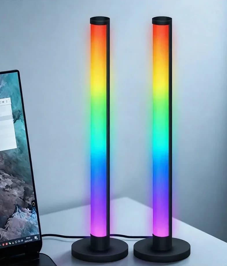 Lámpara de escritorio LED RGB reactiva al sonido con control por app