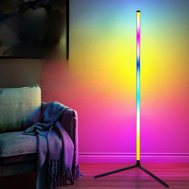 Lámpara de pie RGB con sincronización musical, mando y control por app