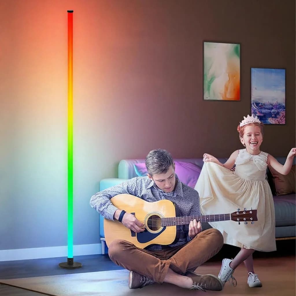 Lámpara de pie LED RGB con control por app para salón