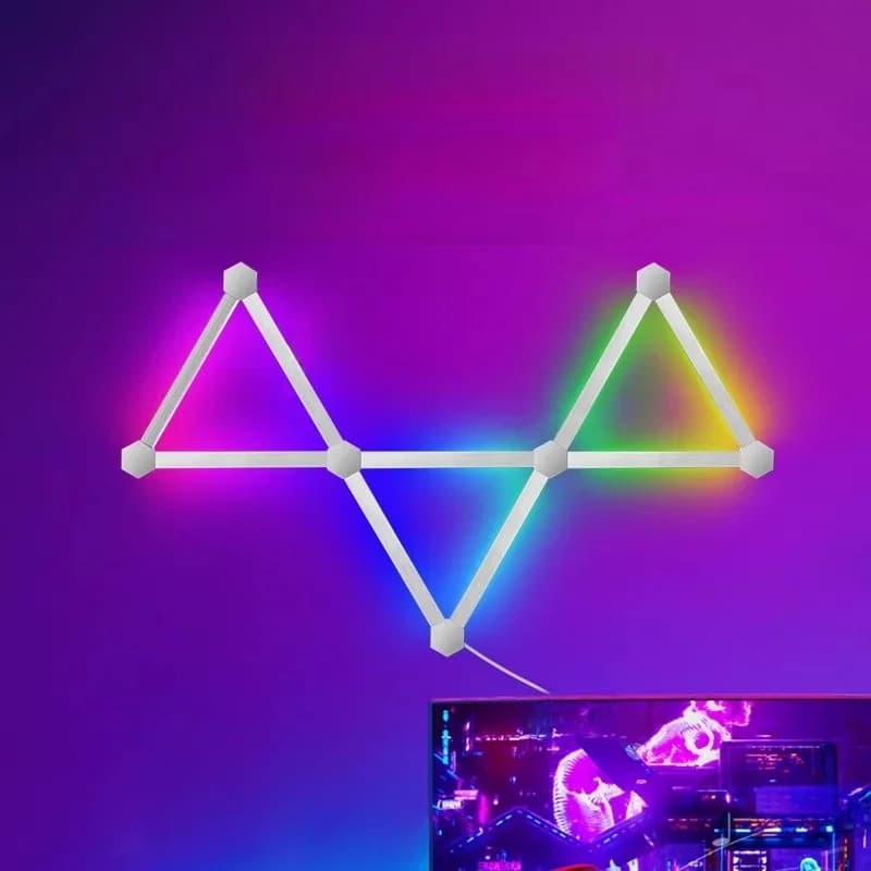 Luces de pared LED RGB inteligentes componibles con control por app y sincronización musical