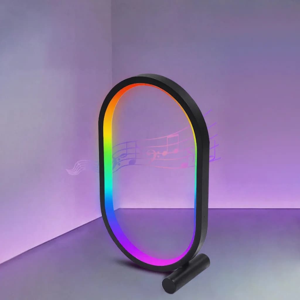 Lámpara de escritorio RGB con sincronización musical, control por app y luces reactivas al sonido