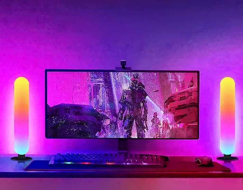 Luz ambiental LED RGB con sincronización musical Bluetooth y control por app
