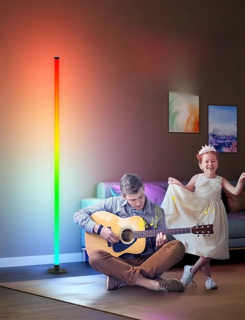 Lámpara de pie LED RGB con control por app para salón