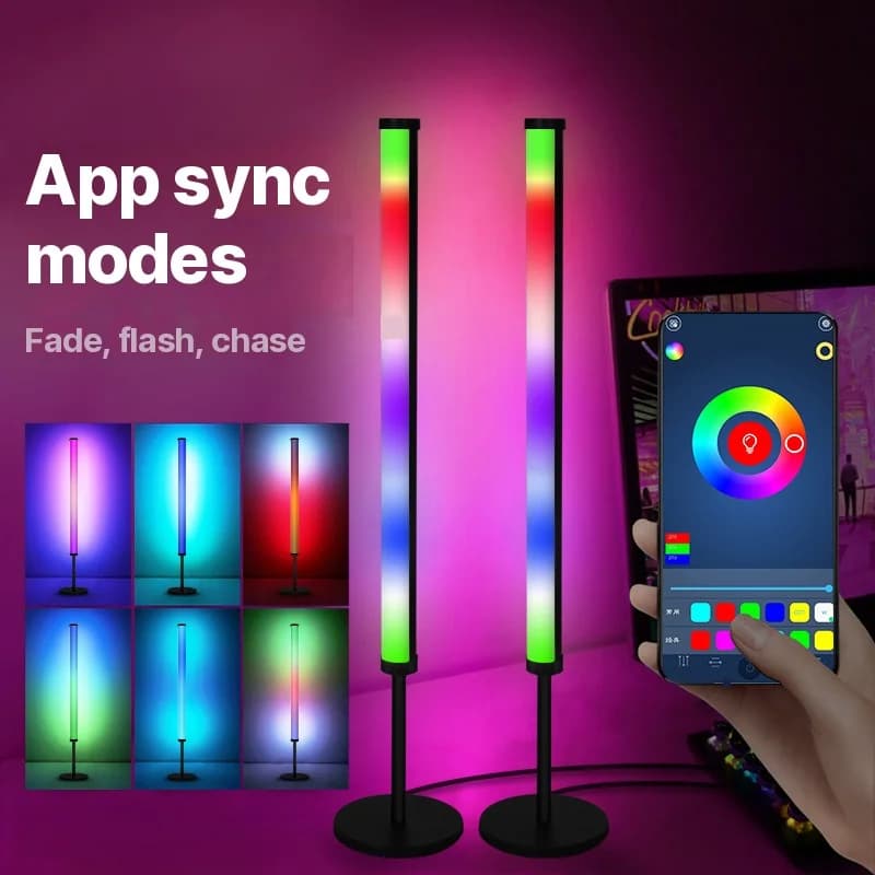 Lámpara de ambiente de escritorio LED RGB con sincronización musical y control por app