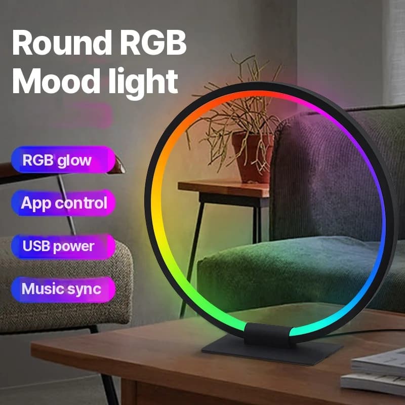 Luz nocturna de ambiente LED RGB con sincronización musical