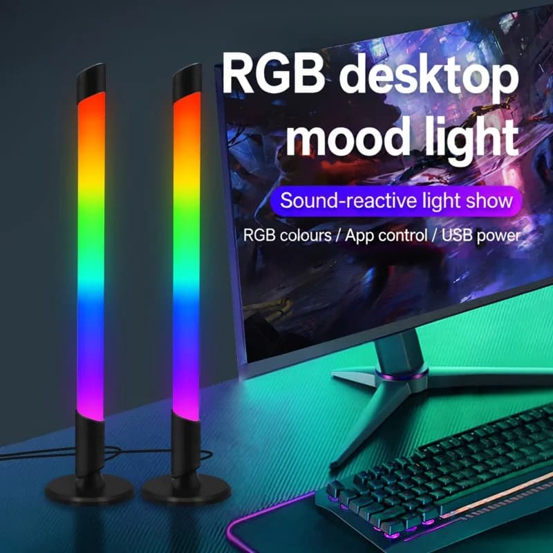 Luz de ambiente RGB USB sincronizada con música para escritorio gaming