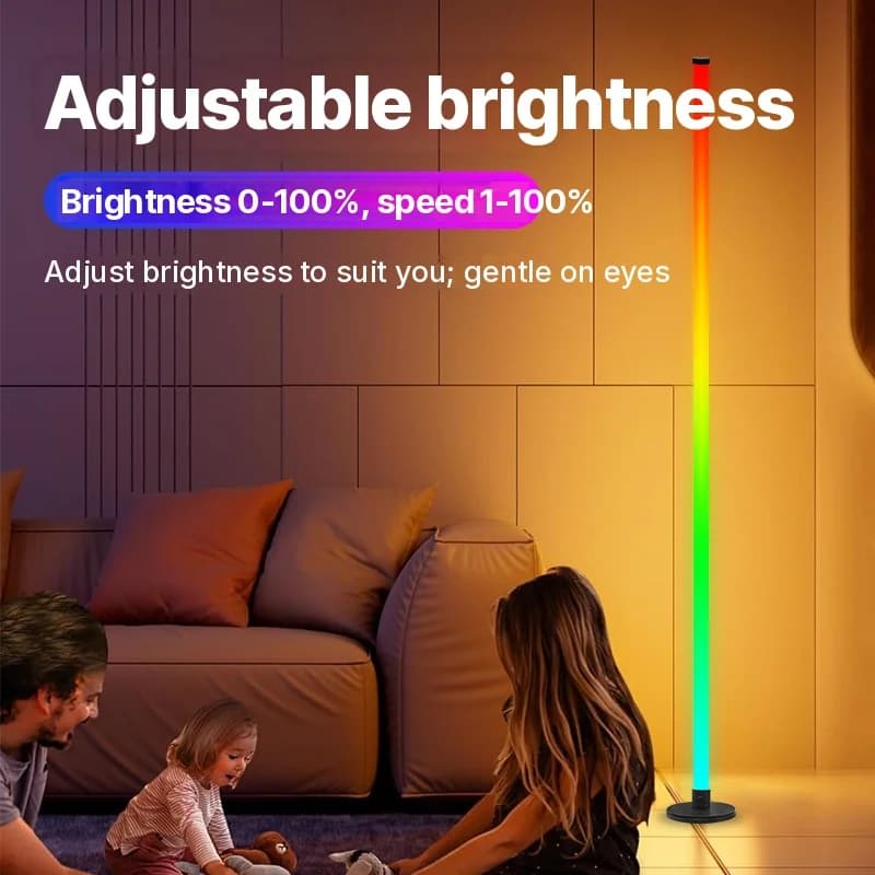 Lámpara de pie LED RGB con control por app para salón