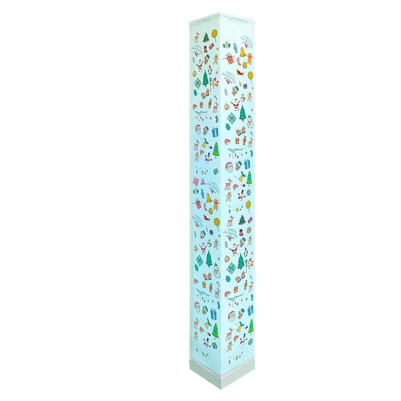 Lámpara de pie cuadrada con mando a distancia, luz LED ambiental para salón