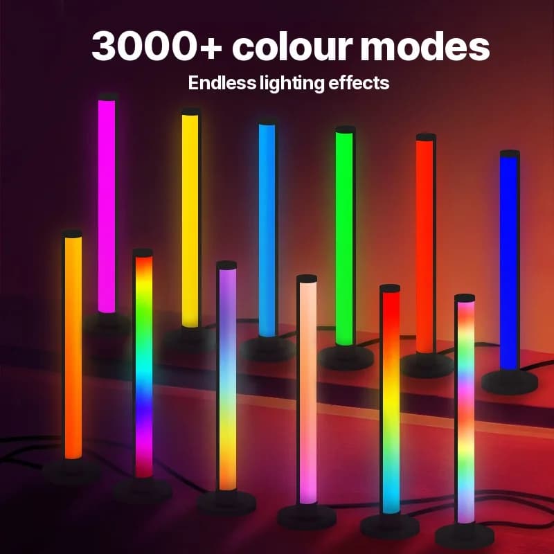 Lámpara de escritorio LED RGB reactiva al sonido con control por app