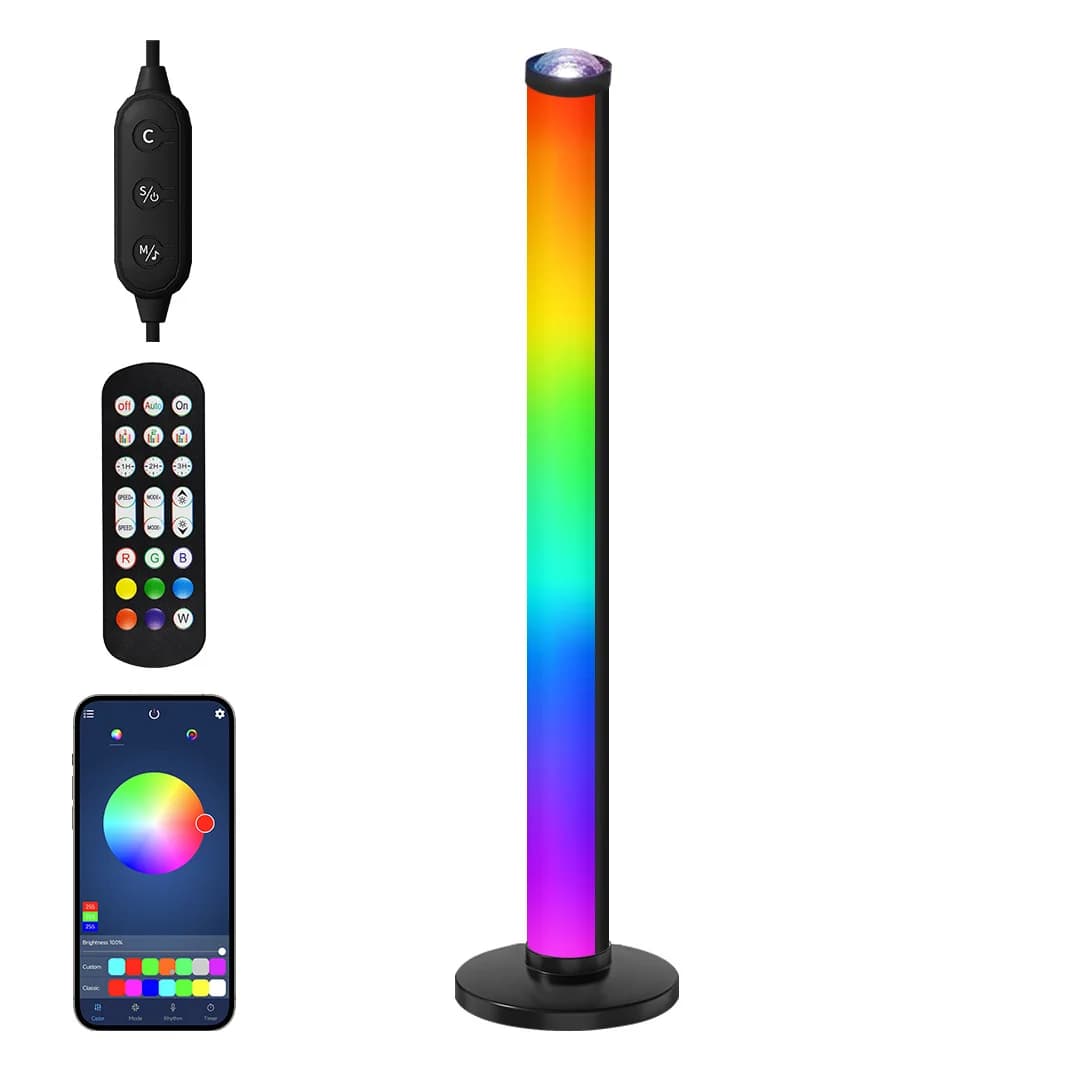 Lámpara de atmósfera con proyección RGB, sincronización musical y mando